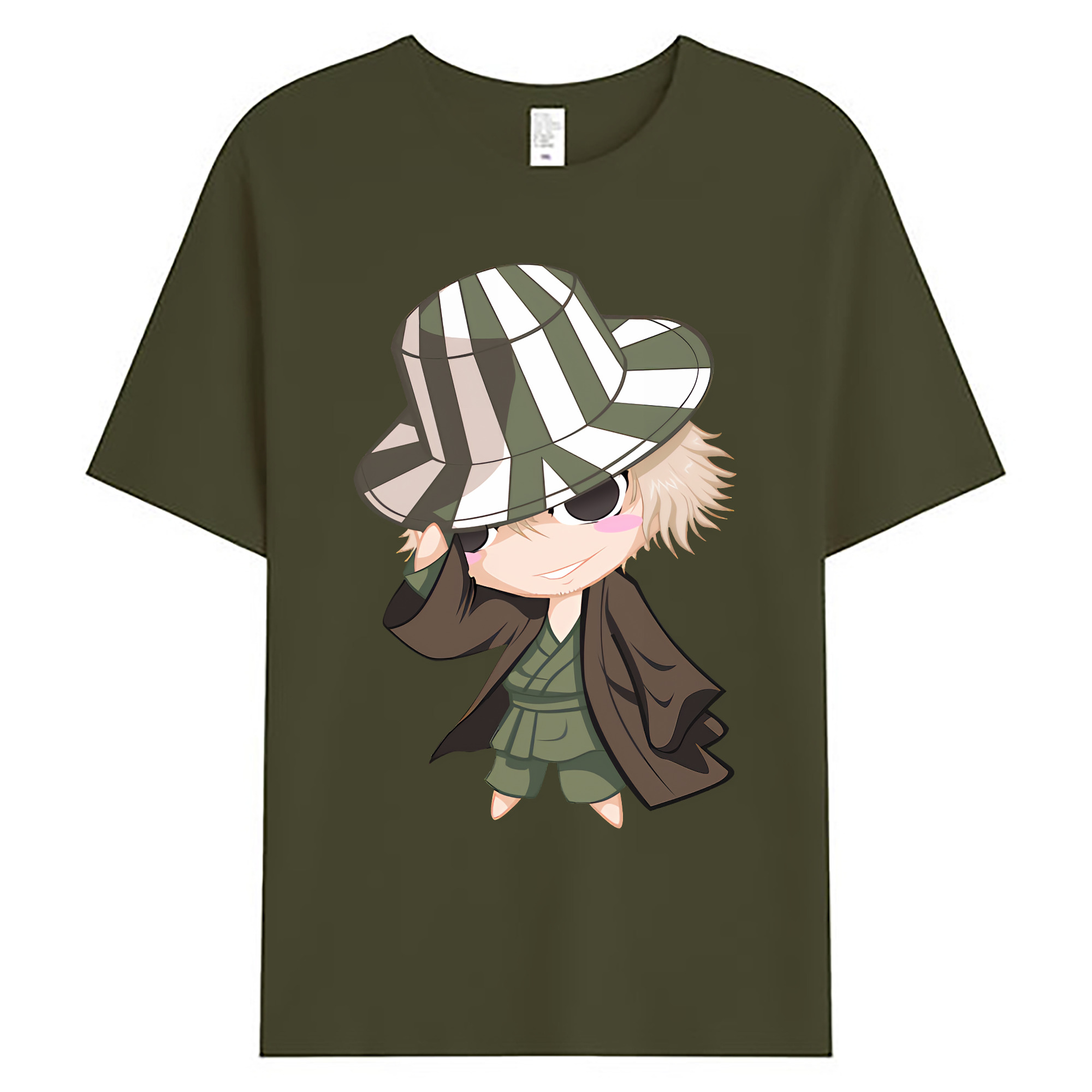 （画像用） "ブリーチ 浦原 喜助（うらはら きすけ） BLEACH Urahara Kisuke " 綿100％ メンズ半袖Tシャツ｜肌触りやわらか＆通気性